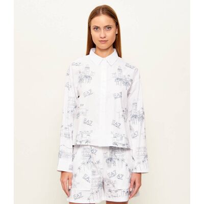 EA7 Koszula Relaxed fit biały L EA7 Koszula Relaxed fit biały L