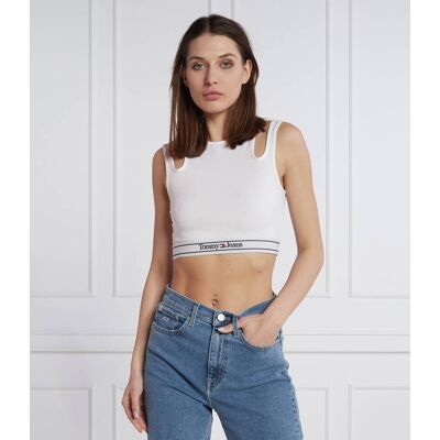 Tommy Jeans Top LOGO WB Slim Fit biały L Tommy Jeans Top LOGO WB Slim Fit biały L