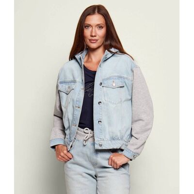 Liu Jo Kurtka jeansowa Loose fit błękitny L Liu Jo Kurtka jeansowa Loose fit błękitny L