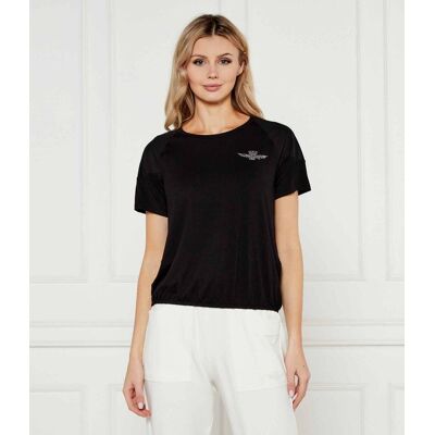 Aeronautica Militare Bluzka Regular Fit czarny XS Aeronautica Militare Bluzka Regular Fit czarny XS