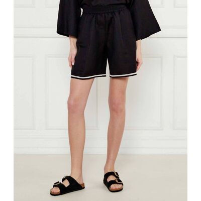 Twinset U&B; Lniane szorty Regular Fit czarny M Twinset U&B; Lniane szorty Regular Fit czarny M
