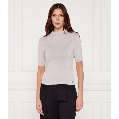 Marc Cain Wełniany sweter Slim Fit szary 38 Marc Cain Wełniany sweter Slim Fit szary 38