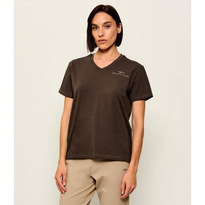 Aeronautica Militare T-shirt Regular Fit brązowy S Aeronautica Militare T-shirt Regular Fit brązowy S