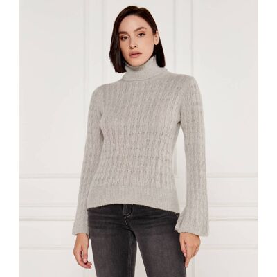 Liu Jo Sweter Regular Fit z dodatkiem wełny szary XL Liu Jo Sweter Regular Fit z dodatkiem wełny szary XL