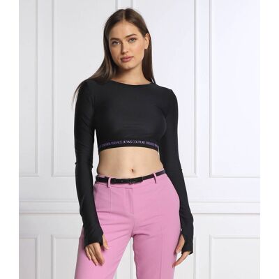 Versace Jeans Couture Top Slim Fit czarny 38 Versace Jeans Couture Top Slim Fit czarny 38