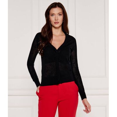 Pinko Wełniany kardigan ZUCCHERAGGIO Regular Fit z dodatkiem kaszmiru czarny M Pinko Wełniany kardigan ZUCCHERAGGIO Regular Fit z dodatkiem kaszmiru czarny M