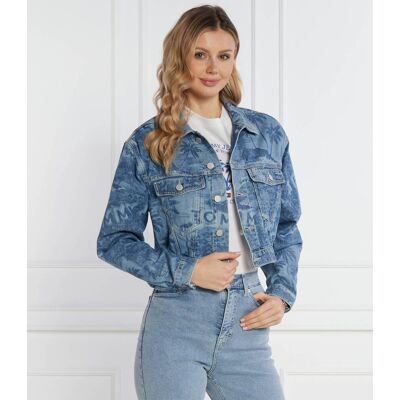 Tommy Jeans Kurtka jeansowa Cropped Fit niebieski M Tommy Jeans Kurtka jeansowa Cropped Fit niebieski M