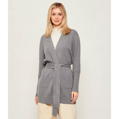 Joop! Kardigan Kardi Regular Fit z dodatkiem jedwabiu szary 38 Joop! Kardigan Kardi Regular Fit z dodatkiem jedwabiu szary 38