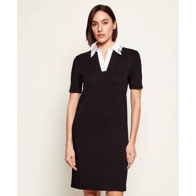 Karl Lagerfeld Sukienka SIGNATURE czarny S Karl Lagerfeld Sukienka SIGNATURE czarny S