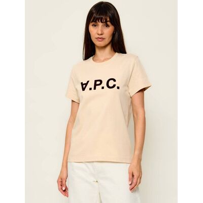 A.P.C. T-shirt Grand Vpc Gots Regular Fit beżowy XS A.P.C. T-shirt Grand Vpc Gots Regular Fit beżowy XS