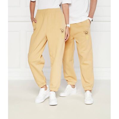 Lacoste Spodnie dresowe Relaxed fit beżowy XXL Lacoste Spodnie dresowe Relaxed fit beżowy XXL
