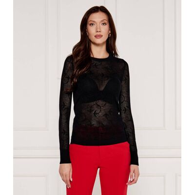 Pinko Wełniany sweter TURABOTTIGLIE Regular Fit z dodatkiem kaszmiru czarny L Pinko Wełniany sweter TURABOTTIGLIE Regular Fit z dodatkiem kaszmiru czarny L