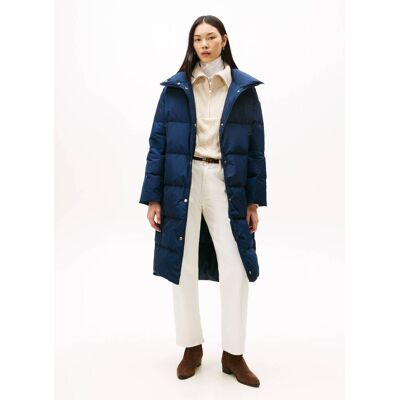 Tommy Hilfiger Puchowy płaszcz granatowy S Tommy Hilfiger Puchowy płaszcz granatowy S
