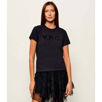 A.P.C. T-shirt Grand Vpc Gots Regular Fit czarny XS A.P.C. T-shirt Grand Vpc Gots Regular Fit czarny XS