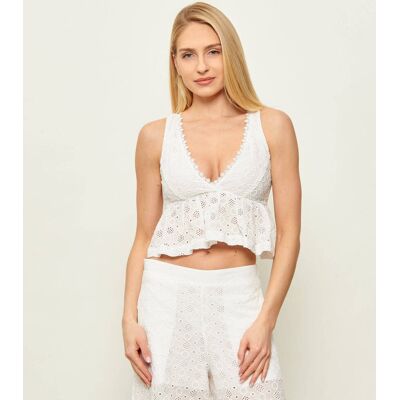 Pinko Top KIERSTEN Cropped Fit biały 38 Pinko Top KIERSTEN Cropped Fit biały 38