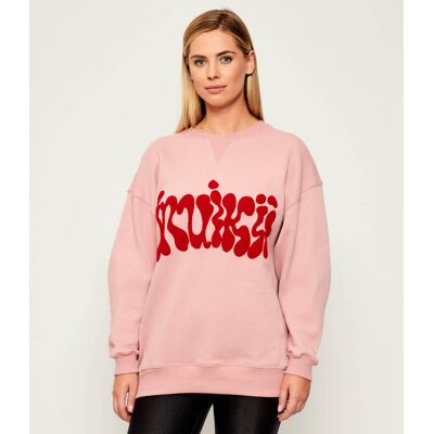 INUIKII Bluza Oversize fit różowy S INUIKII Bluza Oversize fit różowy S
