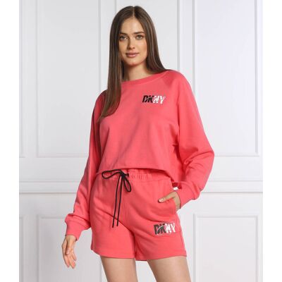 DKNY Sport Bluza Cropped Fit różowy L DKNY Sport Bluza Cropped Fit różowy L