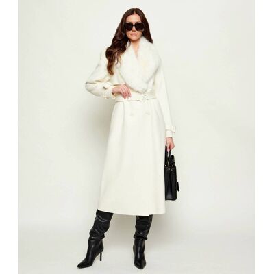 Marciano Guess Wełniany płaszcz ELLA biały 34 Marciano Guess Wełniany płaszcz ELLA biały 34