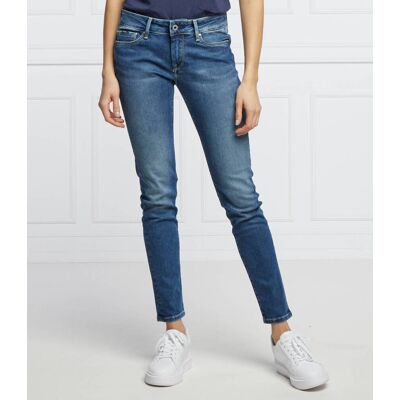Pepe Jeans London Jeansy Soho Skinny fit mid waist niebieski 28/32 Pepe Jeans London Jeansy Soho Skinny fit mid waist niebieski 28/32