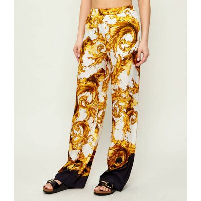 Versace Jeans Couture Spodnie Loose fit złoty 36 Versace Jeans Couture Spodnie Loose fit złoty 36