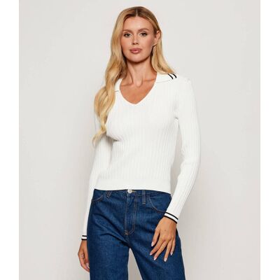 Pinko Sweter LINOSA Slim Fit biały L Pinko Sweter LINOSA Slim Fit biały L