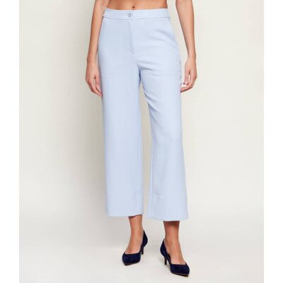 Marc Cain Spodnie Wukari Relaxed fit high waist błękitny 38 Marc Cain Spodnie Wukari Relaxed fit high waist błękitny 38