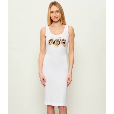 Versace Jeans Couture Sukienka WAVE biały XS Versace Jeans Couture Sukienka WAVE biały XS