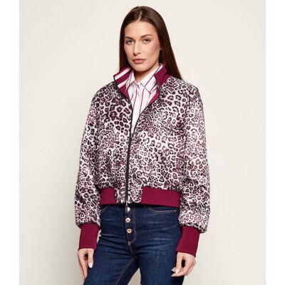 Marc Cain Dwustronna kurtka Relaxed fit bordowy 42 Marc Cain Dwustronna kurtka Relaxed fit bordowy 42