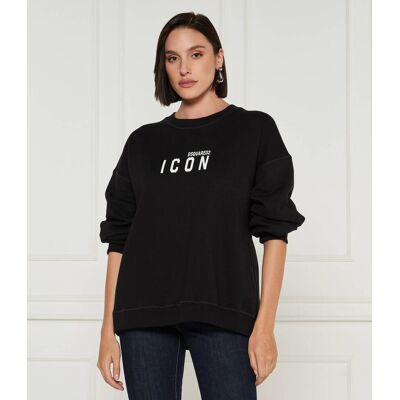 Dsquared2 Bluza Relaxed fit czarny L Dsquared2 Bluza Relaxed fit czarny L