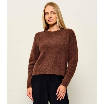 Marella Wełniany sweter Mllgiunco Regular Fit brązowy S Marella Wełniany sweter Mllgiunco Regular Fit brązowy S