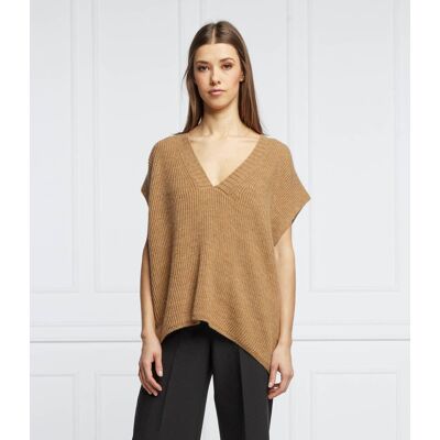 Liu Jo Kamizelka Regular Fit z dodatkiem wełny camel L Liu Jo Kamizelka Regular Fit z dodatkiem wełny camel L