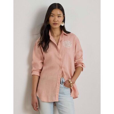 Polo Ralph Lauren LAUREN RALPH LAUREN Lniana koszula Loose fit różowy XS Polo Ralph Lauren LAUREN RALPH LAUREN Lniana koszula Loose fit różowy XS