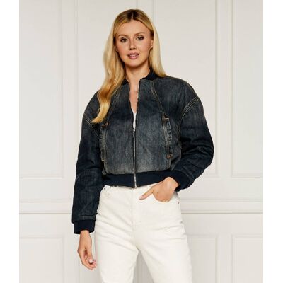 Giorgio Armani Exchange Jeansowa kurtka bomber Cropped Fit granatowy XL Giorgio Armani Exchange Jeansowa kurtka bomber Cropped Fit granatowy XL