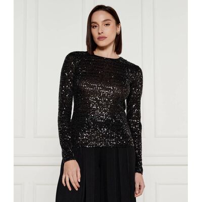 DKNY Bluzka PAILLETTES Regular Fit czarny XS DKNY Bluzka PAILLETTES Regular Fit czarny XS