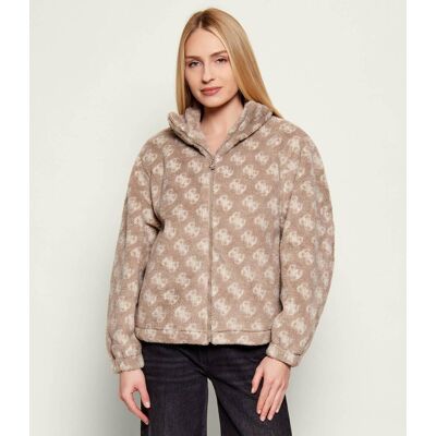 Guess ACTIVE Polarowa bluza LOUISE Regular Fit beżowy M Guess ACTIVE Polarowa bluza LOUISE Regular Fit beżowy M
