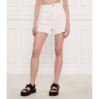 Patrizia Pepe Jeansowe szorty Relaxed fit high waist biały 29 Patrizia Pepe Jeansowe szorty Relaxed fit high waist biały 29