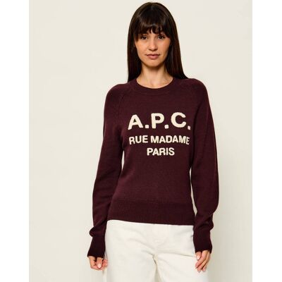 A.P.C. Wełniany sweter Alissa Regular Fit bordowy S A.P.C. Wełniany sweter Alissa Regular Fit bordowy S