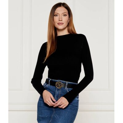 Marc Cain Wełniany sweter Slim Fit z dodatkiem kaszmiru czarny 34 Marc Cain Wełniany sweter Slim Fit z dodatkiem kaszmiru czarny 34