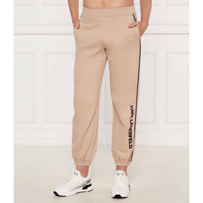 Karl Lagerfeld Spodnie dresowe Regular Fit beżowy S Karl Lagerfeld Spodnie dresowe Regular Fit beżowy S