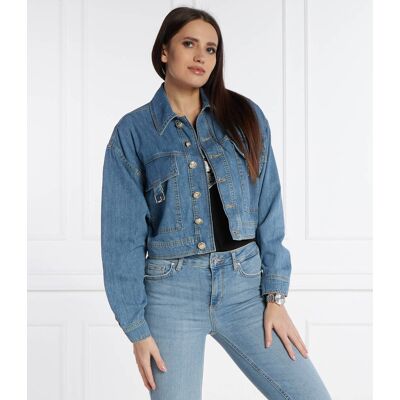 Liu Jo Jeansowa kurtka Cropped Fit niebieski 38 Liu Jo Jeansowa kurtka Cropped Fit niebieski 38