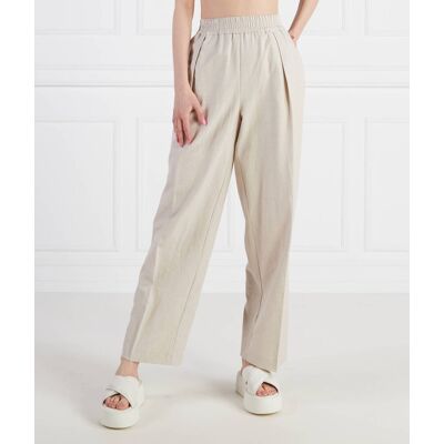 Samsøe Samsøe Lniane spodnie Loose fit kremowy XS Samsøe Samsøe Lniane spodnie Loose fit kremowy XS