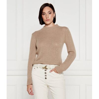 Weekend MaxMara Kaszmirowy sweter Slim Fit brązowy S Weekend MaxMara Kaszmirowy sweter Slim Fit brązowy S