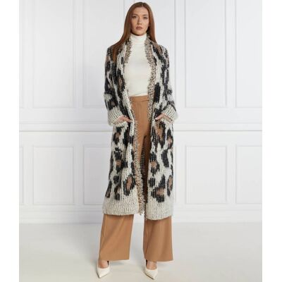 Marc Cain Wełniany płaszcz multikolor 34 Marc Cain Wełniany płaszcz multikolor 34