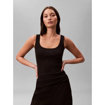 Calvin Klein Top Slim Fit czarny S Calvin Klein Top Slim Fit czarny S