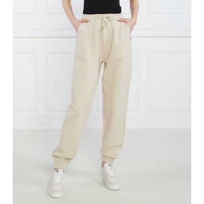 Calvin Klein Jeans Spodnie dresowe TAB OTTOMAN Straight fit beżowy L Calvin Klein Jeans Spodnie dresowe TAB OTTOMAN Straight fit beżowy L