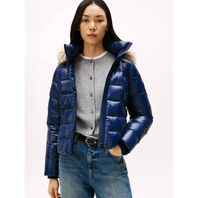 Tommy Hilfiger Puchowa kurtka Slim Fit granatowy S Tommy Hilfiger Puchowa kurtka Slim Fit granatowy S