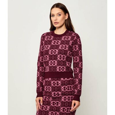 Pinko Sweter GYPSIES Regular Fit bordowy M Pinko Sweter GYPSIES Regular Fit bordowy M