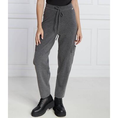 Twinset U&B; Spodnie Straight fit z dodatkiem wełny grafitowy XL Twinset U&B; Spodnie Straight fit z dodatkiem wełny grafitowy XL