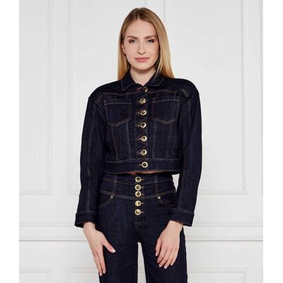 Marciano Guess Kurtka jeansowa KYLIE Cropped Fit granatowy 36 Marciano Guess Kurtka jeansowa KYLIE Cropped Fit granatowy 36