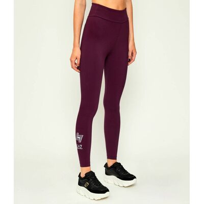 EA7 Legginsy Skinny fit bordowy XS EA7 Legginsy Skinny fit bordowy XS